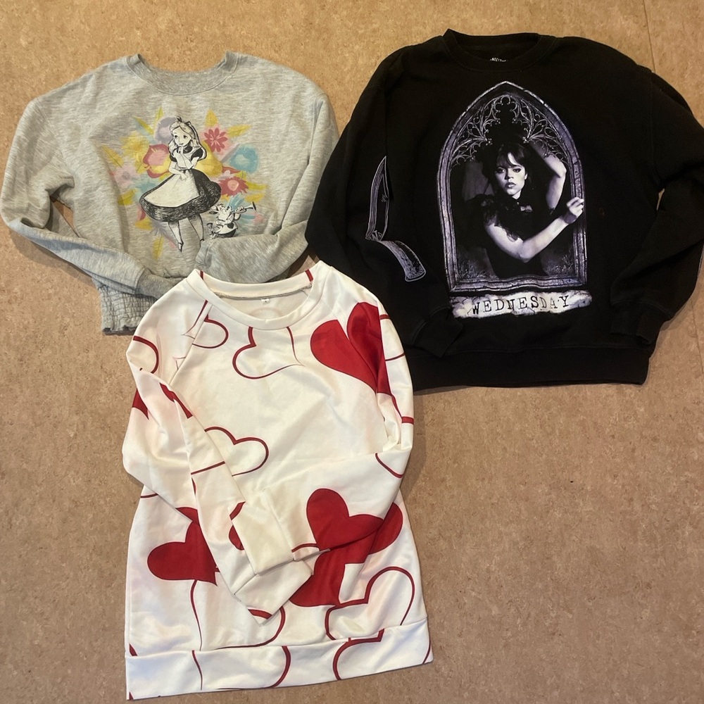 Heart Pattern Kids Sweatshirt